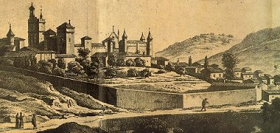 Grabado monasterio siglo xvi